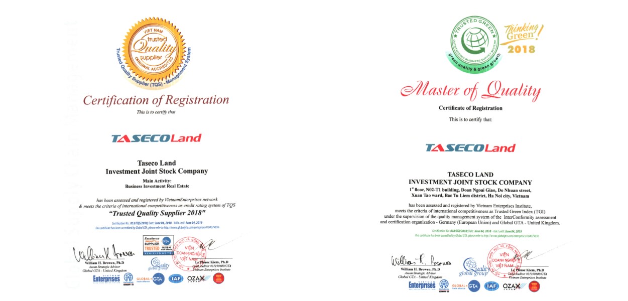 Taseco land đạt 