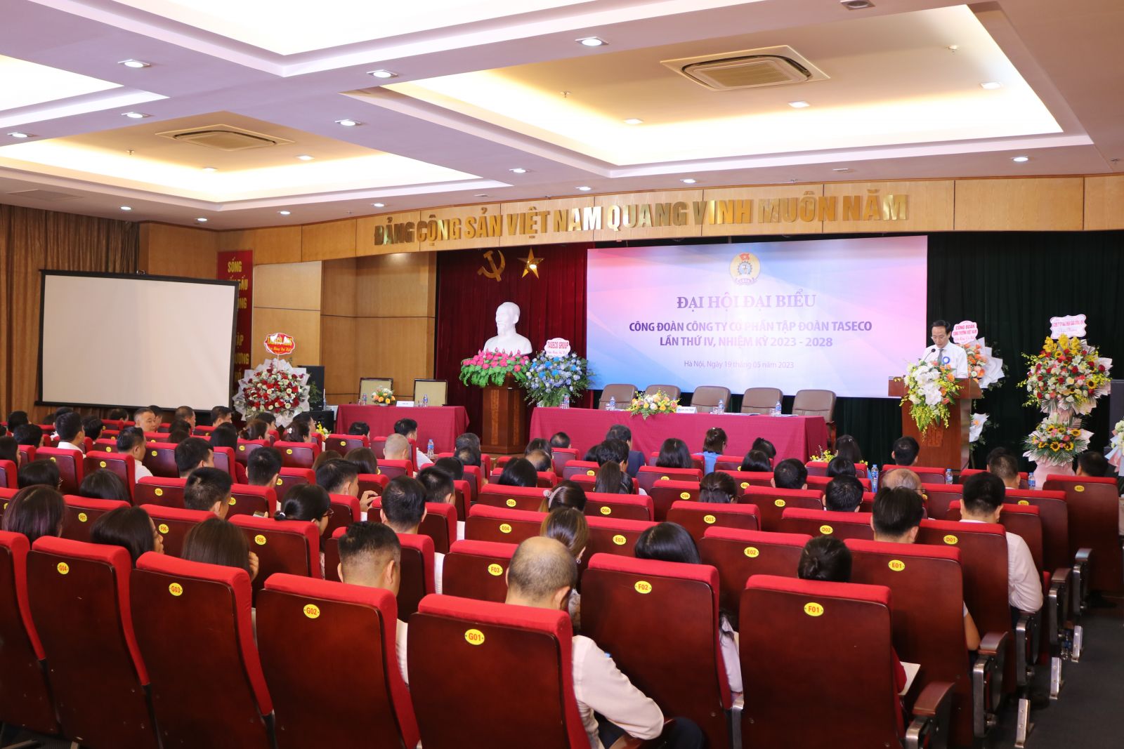 Ban chấp hành công đoàn tập đoàn Taseco đã tổ chức thành công đại hội đại biểu công đoàn công ty lần thứ iv, nhiệm kỳ 2023-2028