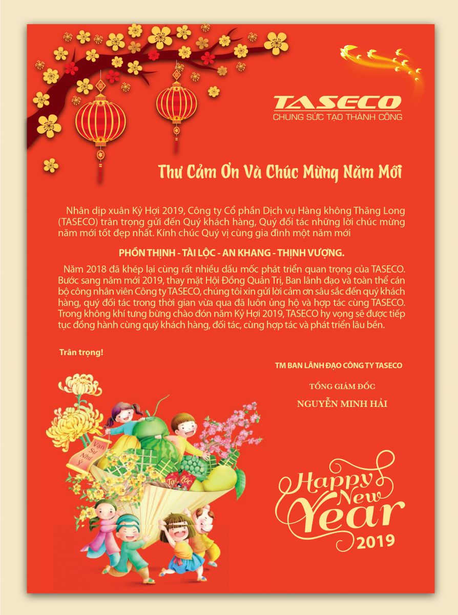 Thư chúc Tết nguyên đán - Đinh Hợi 2019