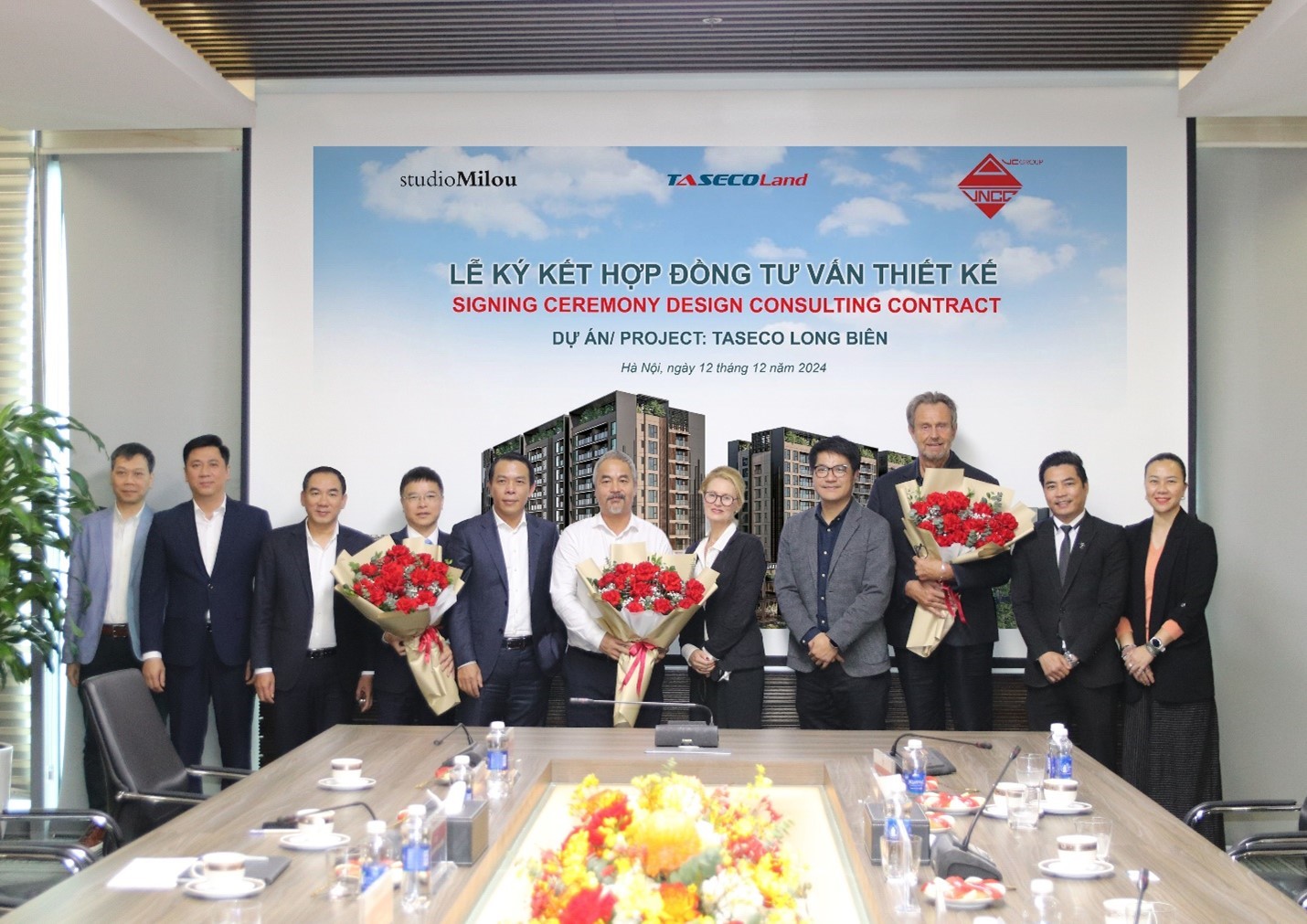 Taseco Land ký kết hợp đồng tư vấn thiết kế dự án Taseco Long Biên với Studiomilou Singapore và Tổng Công Ty Tư Vấn Xây Dựng Việt Nam